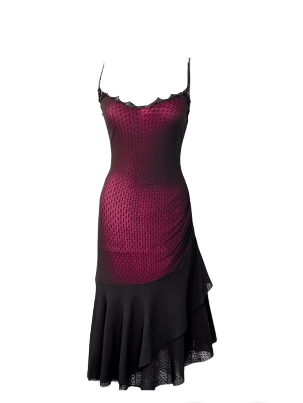 Vintage Betsey Johnson Witchy Goth Fairy Asymmetrical Slip Dress M